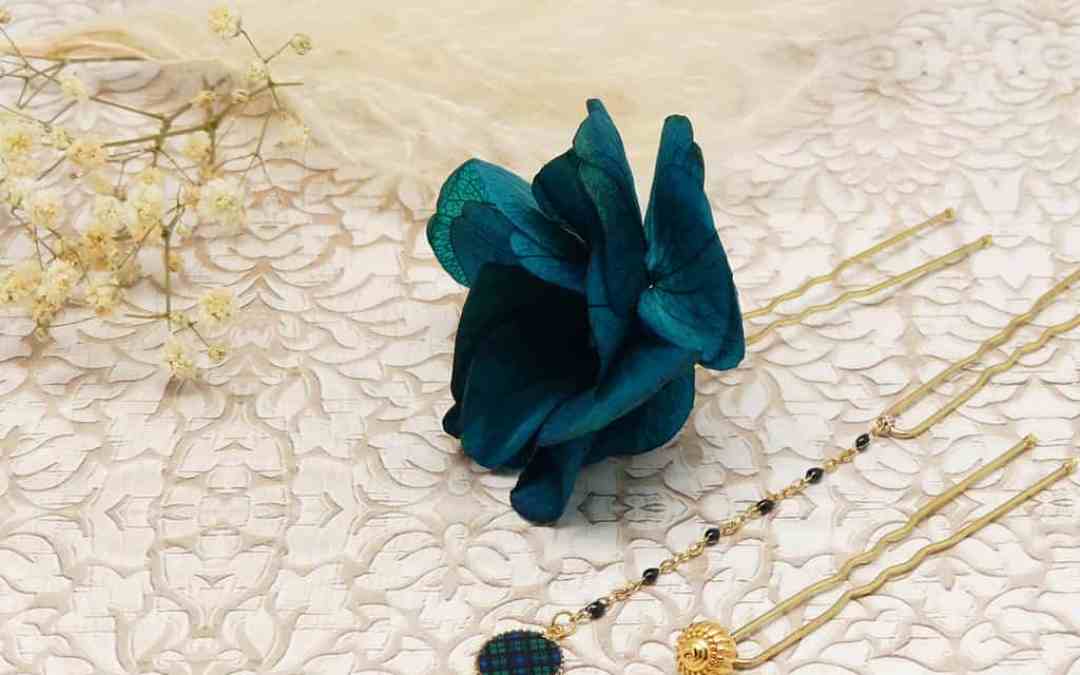 Trio epingles vert or