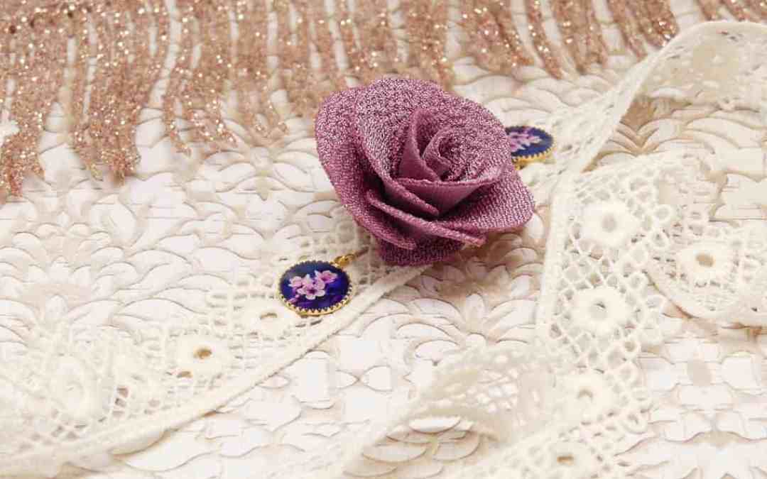 Bracelet dentelle cerisier