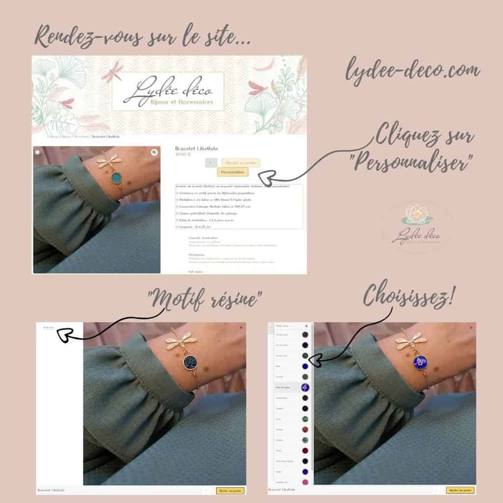 Tuto bracelet libellule variations 3