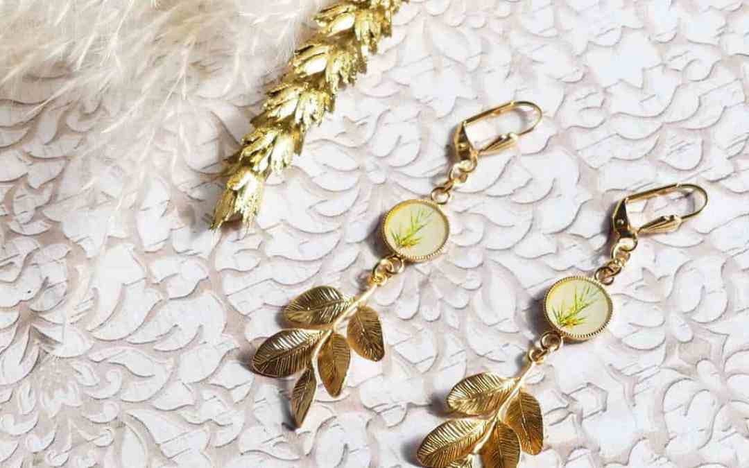 Boucles mimosa fleuri