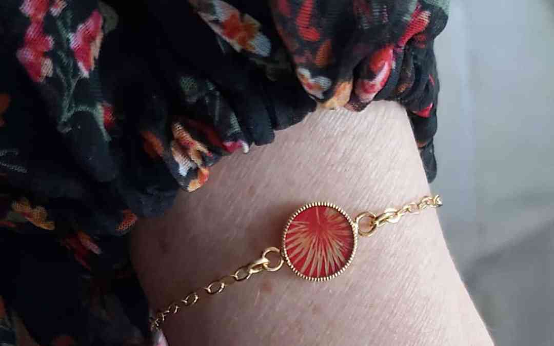 Bracelet rouge palmier