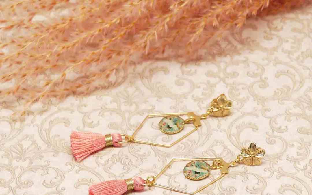 Boucles polygone pompon