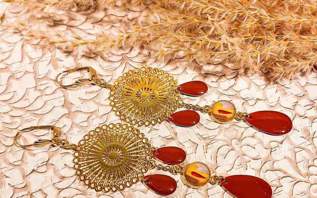 Boucles rouge piment