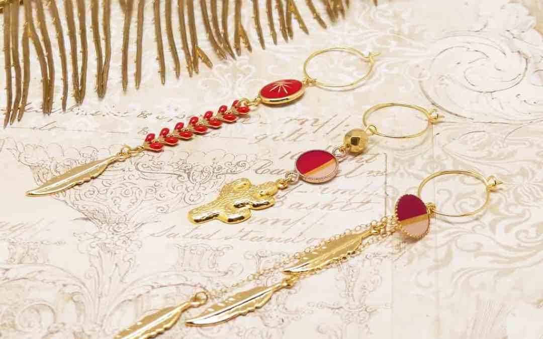 Boucles trio rouge