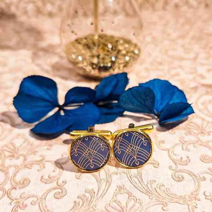 Boutons de manchettes art déco