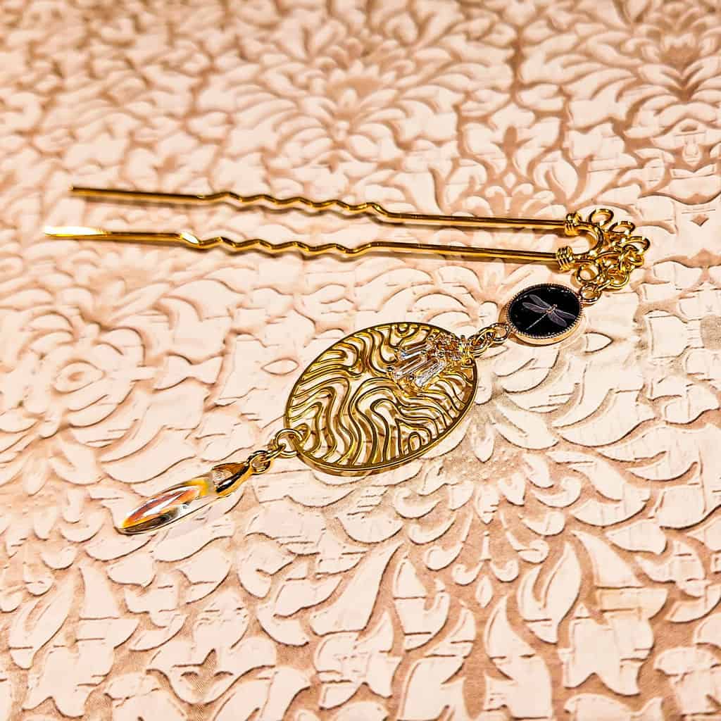 pique cheveux strass libellule resine perle lydee deco (2b)