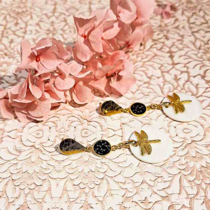 boucles nacre resine libellule lydee deco vagues