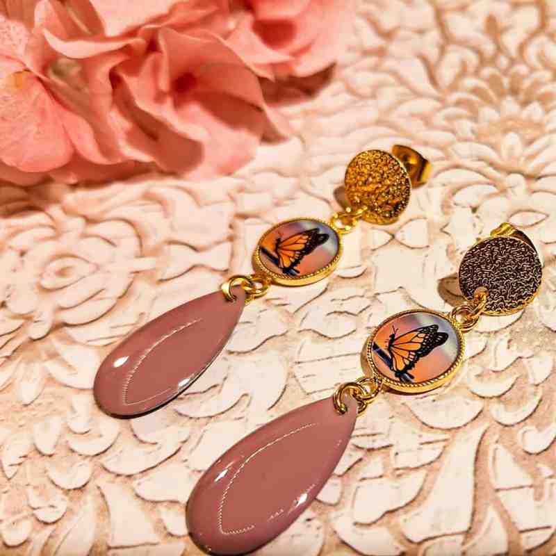 boucles d’oreilles goutte chic minimalistes fait main en France