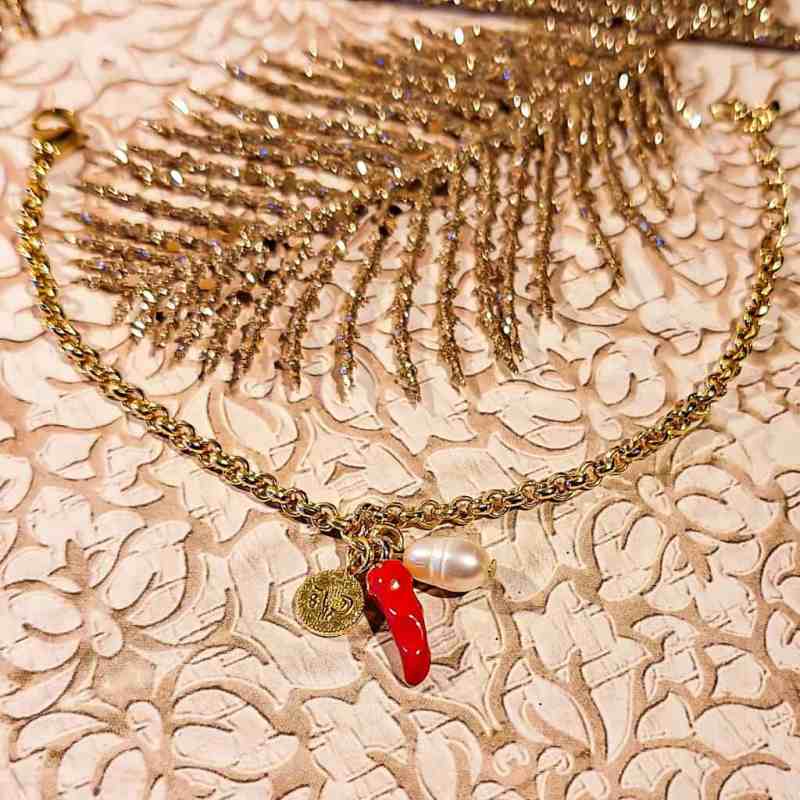 Bracelets piment perle medaille acier inoxydable lydee deco duo