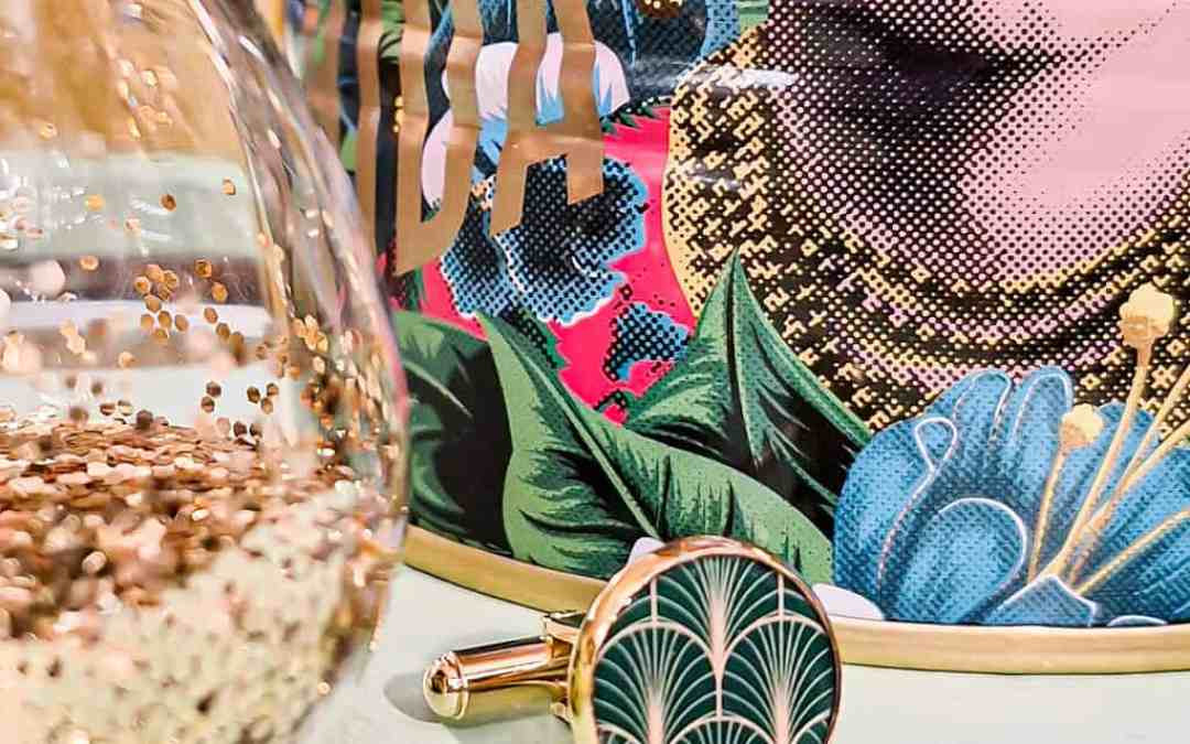 Boutons de manchettes dore eventail