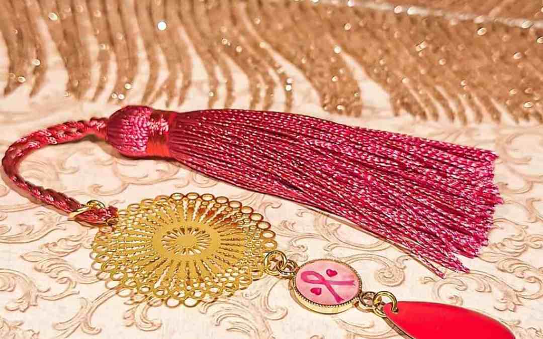 Marque-pages boheme rose