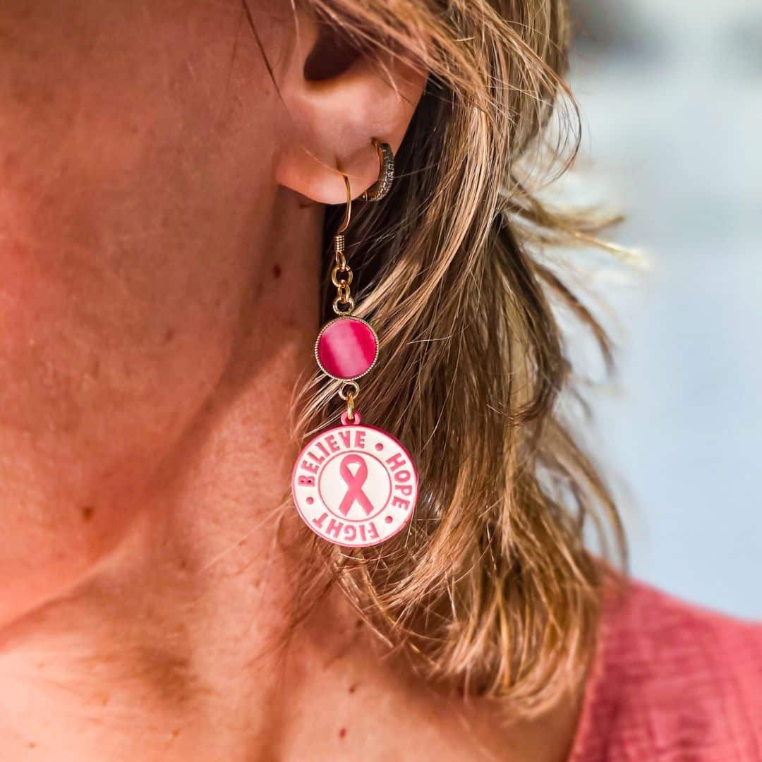 Boucles Believe Hope Fight rose blanc noeud lydee deco photo portée