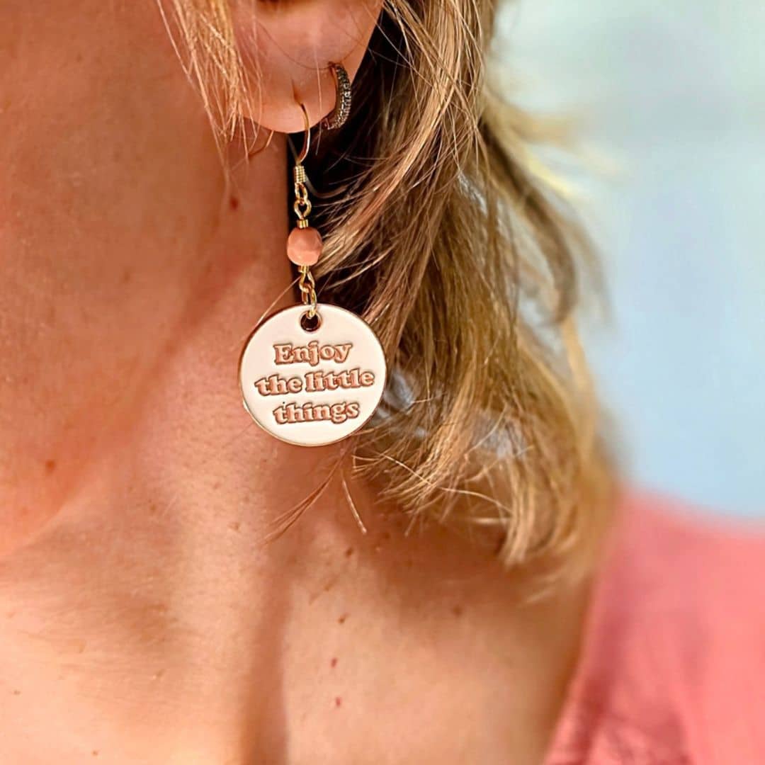 Boucles enjoy little things perles octobre rose lydee deco bijou solidaire