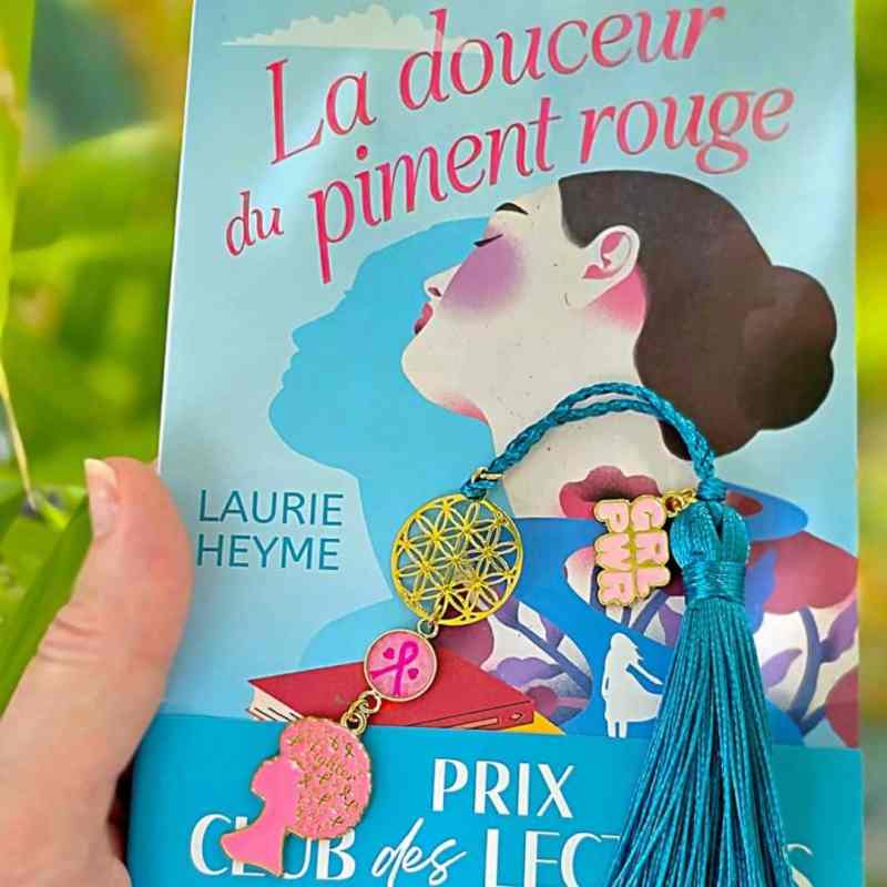 Marque-pages girl power octobre rose roman livre douceur piment rouge laurie heyme